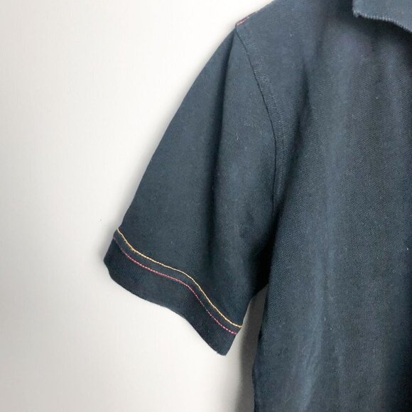 Coogi Rainbow Knit Fitted Polo Short Sleeve Shirt Medium - Picture 4 of 10